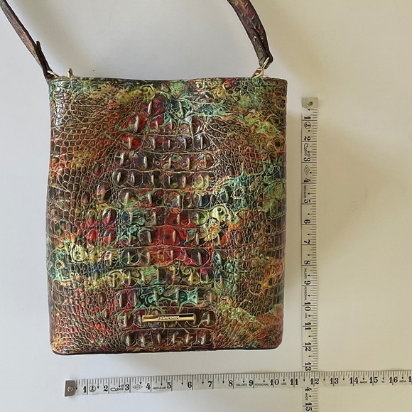 BRAHMIN Amelia Melbourne Large Bucket Bag Embossed Croc NEW CONDITION - Picture 9 of 12